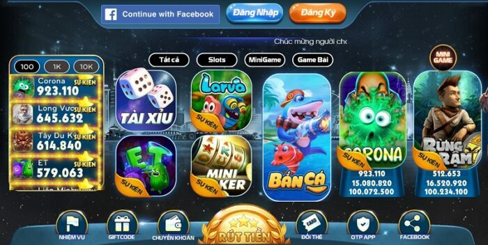 Những game chơi phổ biến có mặt tại hệ thống game Big79